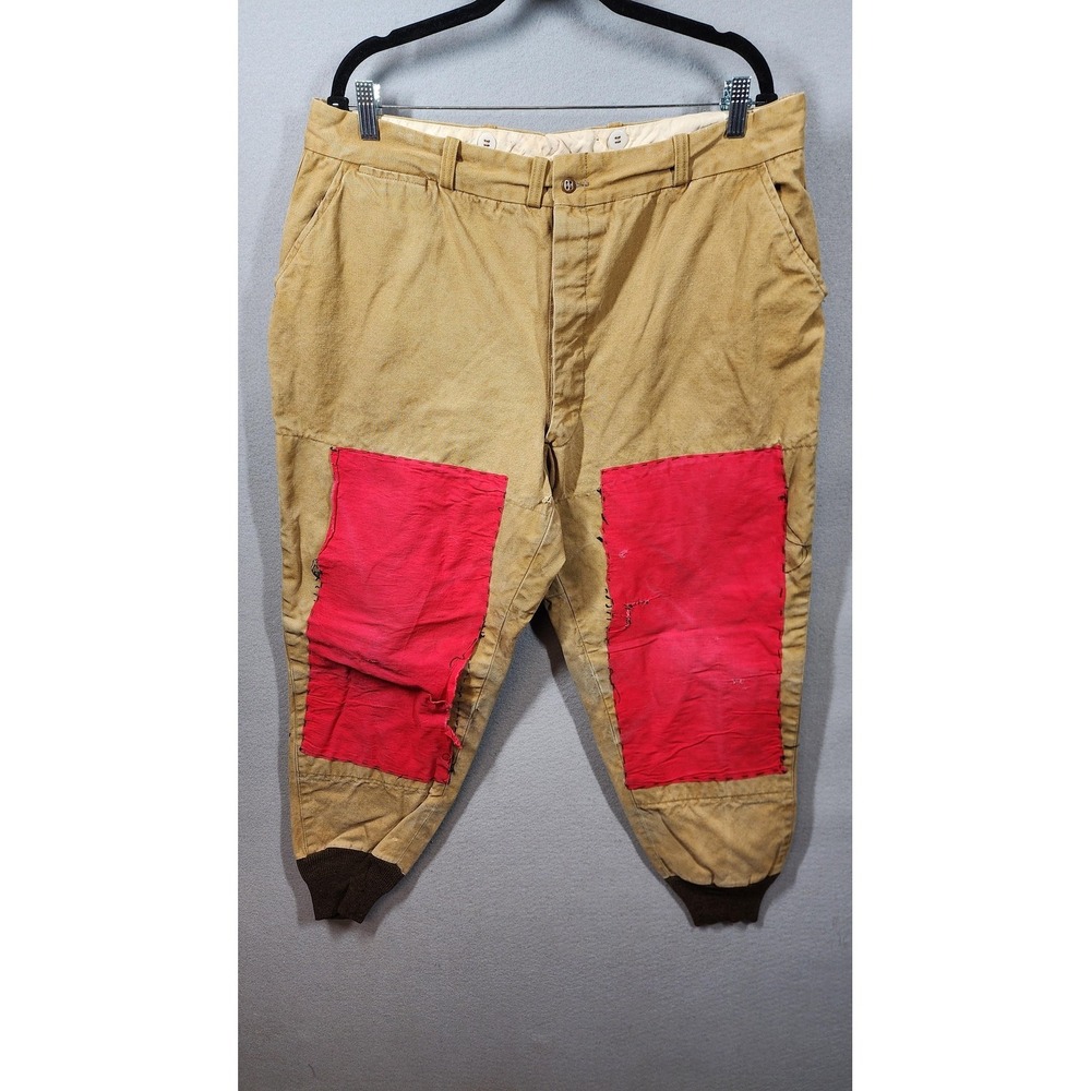 Vintage Mohawk Pants Mens Large Patchwork Canvas Workwear Hunting 40s 50s